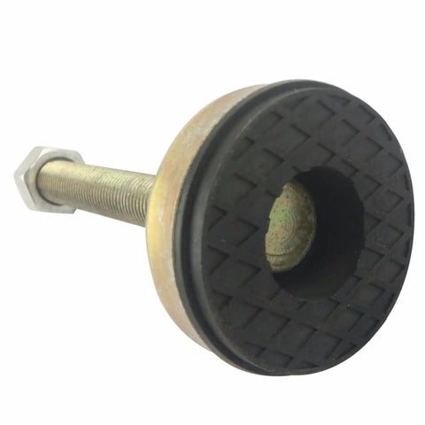 Four Pack Adjustable Leveling Feet For Furniture And Workbenches With 43mm Base Diameter Articulated Foot Cups Built To Handle Rough Floors Rugged And Ready For Kitchens Garages And Workshops M12x60mm Threaded Swivel Levelers For Stabilizing Uneven. Adjustable leveling foot with 43mm base and M12x60mm threaded stem
