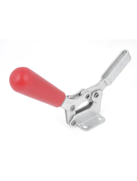 GTY-21502B Heavy-Duty Toggle Clamp 150Kg Holding Capacity 76-Degree Handle Opening 94-Degree Bar Opening Compact Metal And Plastic Construction Versatile Pliers Clamp For Woodworking And Metalworking Red Black Silver, open