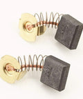 Heavy Duty No Nonsense Carbon Brush Pair Compatible With CB203 Driver Drills, two black graphite units with copper wires.