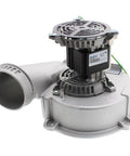 Replacement Furnace Draft Inducer Motor 70-24157-03 shown in side view, metal construction, easy install, vent exhaust system compatible