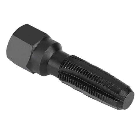Plug Tap Tool Kit 5 Piece Set With Carbon Steel Inserts For 14mm Thread Repairs, Easy To Use And Built Tough For Automotive And Machining Projects, Rethread Tools For Fast, Precise And Long Lasting Fixes., black 14mm carbon steel plug tap