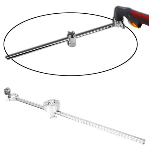 Built Tough Stainless Steel Circle Jig With Dead Easy Magnetic Base And Laser Straight Scale For AG60 And SG55 Welding Torch Cutters in use