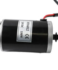 MY6812 24V 150W Electric Scooter Drive Motor With 9 Tooth 25H Sprocket Brushed DC Motor Calibrated 2750 RPM And 0.52 Nm Torque For Easy Replacement Or DIY Builds, black aluminum housing