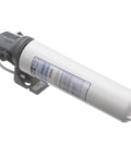 Essential Easy Clear Water Filtration System With 10000 Gallon Capacity Busts Out Sediment And Chlorine Taste Heavy Duty Kitchen Workhorse For Commercial Foodservice, white cylindrical filter unit.