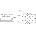 Two Pack 16mm Oldham Couplers Perfect For Vzbot Blv 3D Printers T8 Z Axis And Hot Bed Screws Super Durable Lead Screw Connectors You Gotta Have Today, 16mm coupler diagram