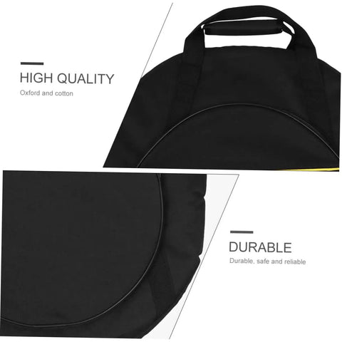 Close-up of Road Warrior Padded Cymbal Carrying Bag featuring high density foam padding and durable oxford material.