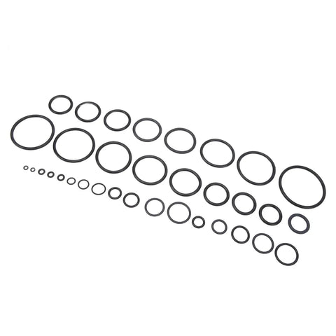 419 Piece O Ring And Washer Seal Kit With 32 Metric Sizes Nitrile Rubber Oil Proof Seals For Automotive Plumbing Machinery Workshop Garage And Repair Projects, displayed in an array of sizes.