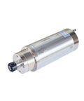 Kickass 5.5KW Water Cooled Spindle Motor With 125MM Diameter And Ironclad ER25 Collet Chuck Delivers Smooth High Torque Operation At 220V For Professional CNC Machines, showing the spindle motor from an angle.