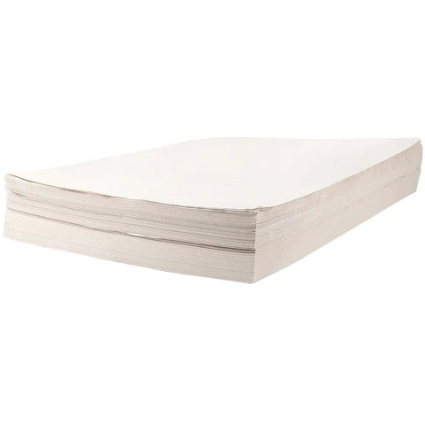Top Shelf 500 Sheet Newsprint Wrapping Paper 12x16 Inches stacked sheets for safe packing and cushioning.