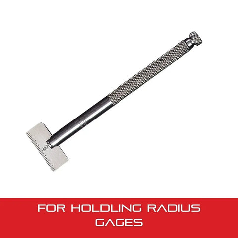 Stainless Steel Gauge Holder For 423 Small Steel Rules 4 Inch Long Two Slot Design For Easy Readability tool shown