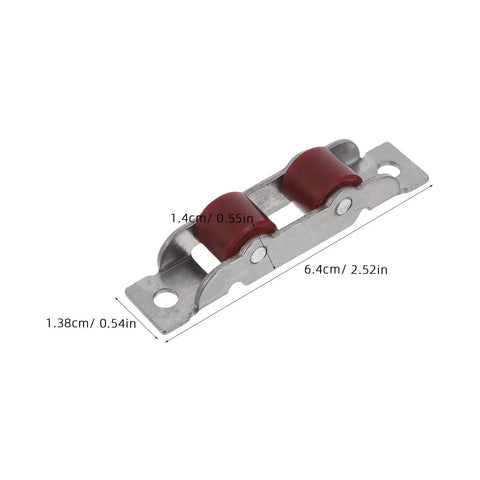 Heavy Duty Stainless Steel Sliding Window Roller Assembly 4 Pack Slick Glide Operation 88 Type Replacement Wheels Built Tough For Rough Daily Home Grind Fixes with red rollers and dimensions shown.