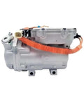 Heavy Duty Electric AC Compressor For Dongfeng E70 EV Auto Replacement OEM V510010JG0122 320V silver aluminum housing with wiring.