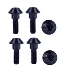 Front view of Titanium M6x20mm Allen Head Brake Disc Bolts for Suzuki GSXR and Yamaha R1 R6 YZF 6 Pack Black Finish TC4 Titanium Alloy