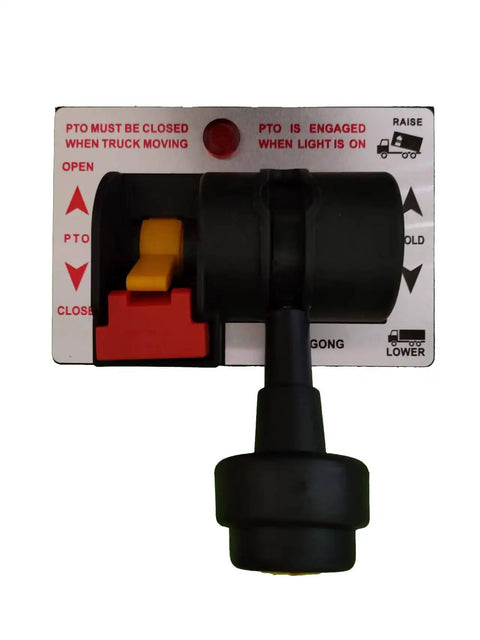 Dump Truck Hydraulic Control Valve With PTO Switch, Air Operated, Slow Down Function, Auto PTO Disengage When Body Lowers, Includes Warning Light And Air Pipe Connector, Customizable To Your Specs