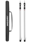Adjustable Tarp Poles For Camping Set Of 2 Telescoping Tent Poles Extend From 3 Ft 1 In To 7 Ft 6 In Lightweight 2.87 Lb, carry bag included