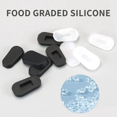 Hella Soft Anti Slip Silicone Eyeglass Nose Pads 18 Pair Replacement Kit With Cleaning Cloth Super Snug Grip Featherlight Allergy Free For Glasses And Sunglasses Small White, featuring black and white silicone nose pads.