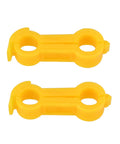 4mm Bird Splayed Leg Treatment Ring Set for Canaries Budgies Finches and Small Quail Hobble Leg Bands Easy Fix, orange rings, close-up view