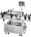 Pro Grade Automatic Desktop Labeling Machine For Plastic Bottles Cardboard Boxes And Jar Lids Zero Hassle Setup With Smooth Hustle Ready Operation All Weekend Long showing precision applicator with multiple rollers.