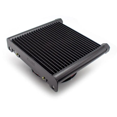 Hydraulic Air Cooler With Aluminum Alloy Frame Heavy Duty 25 LPM Flow 1350W Cooling 3 MPa Working DC 12V Small Radiator Oil Cooler And Heat Exchanger