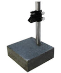 Granite Surface Check Comparator Stand Plate with 6 by 6 by 2 inch base, ultra flat 0.0005 inch tolerance, 8 inch column, 0.934 inch bar diameter