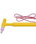 Yellow handheld torch from Pro Grade 390W Electric Spot Welder Kit with red cable for jewelry repair