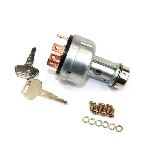 Ignition Switch With 2 Keys For Tractor Folks, Direct Replacement 08086-10000 08086-20000 22B-06-11910, with connectors and hardware
