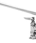 Double Pantry Deck Mount Faucet With Four Inch Centers And Twelve Inch Swing Nozzle Chrome Plated Brass Body Handles And Eterna Cartridges