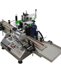 Premium Automatic Labeling Machine For Round Bottles High Speed Label Applicator with conveyor and control panel for efficiency.