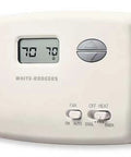 Nonprogrammable Digital Thermostat For Heat Pumps With Backlit Display Hardwired Two Heat One Cool Plus Or Minus 1 Degree Fahrenheit Precision No Fuss White Energy Saving