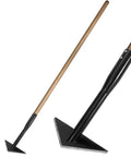 6 Inch Wide Triangle Hoe With 60 Inch Wood Handle Scuffle Hoe For Quick Weeding And Cultivation Beefy Steel Triangle Head Garden Tool