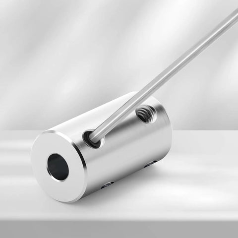 Six 5mm To 5mm Shaft Couplers For Motors Rigid Set Screw Steel Motor Shaft Couplings Includes Screws And Allen Wrench Built Tough Easy Install 6 Pack, steel 5mm coupler with set screw and shaft
