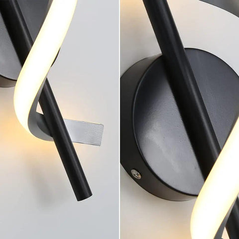 9W LED Wall Sconce With Aluminum Finish, Ultra Bright 1000 Lumens, 6000K Cold White, No Flicker, High CRI 85, detail view