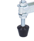 Close-up of Beefy And Reliable Heavy Duty Toggle Clamp Quick Release Vertical Clamp, metal construction with bolt and mount features