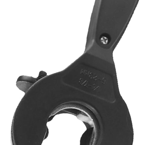 Close-up of Copper Pipe Cutter Ratchet Tubing Cutter Made From Steel For Plumbing HVAC And Auto Repairs Heavy Duty Workhorse Pro Grade