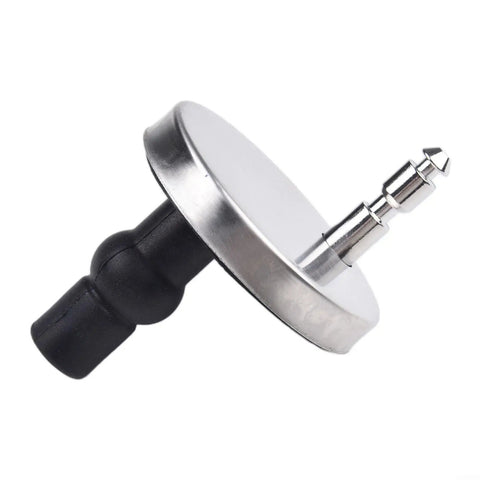 Close-up of 2 Pack Toilet Seat Hinges Top Fix Kit With Quick Release Screws, Replacement Mountings, stainless steel disk.