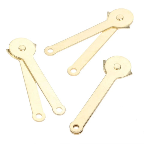 2 Pack Lid Support Hinges For Boxes Display Cabinets And Kitchen Cupboards 68 By 8mm Soft Close Lid Stays; brass color