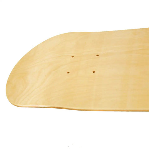 Maple Skateboard Deck With Double Tail Design Ultra Lightweight Yet Sturdy Build Includes Free Grip Tape One Deck For Street And Park Sessions Russia Maple Craft For Smooth Pop And Durable Ride, showing tail side angle.