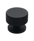 Matte Black Cabinet Knobs 15 Pack 1.2 Inch Knurled Round Kitchen Knobs For Cabinets And Drawers AL6023MB Durable Hardware