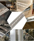 Heavy Duty Aluminum Continuous Hinge With Weld On Design For Metal Fabrication Featuring 4 Inch Open Width And 72 Inch Length shown in various installation views.