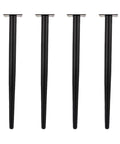 Heavy Duty Adjustable Table Legs Four Pack Rust Resistant Steel Support Feet For Couch Sofa Chair Rising Twenty Six Inches Tall To Elevate Your Setup With Rock Solid Stability And Quick Install, black steel legs.