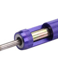 50 Piece Stainless Steel Thread Insert Set For Aluminum And Magnesium Repairs Heavy Duty Kit That Reinforces Weak Threads Boosts Joint Strength Prevents Stripped Holes In Low Strength Metals, purple insert tool close-up