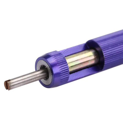 50 Piece Stainless Steel Thread Insert Set For Aluminum And Magnesium Repairs Heavy Duty Kit That Reinforces Weak Threads Boosts Joint Strength Prevents Stripped Holes In Low Strength Metals, purple insert tool close-up