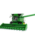 Big Farm S690 1 To 16 Scale Combine With Corn Head And Draper Head Realistic Lights And Sounds Durable Farm Toy For Indoor And Outdoor Play Unload Grain From Tank Through Rotating Auger Ages Three And Up