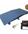 Plug And Play 24 By 24 Floor Scale Featuring Smart Digital Display and Easy Slide Ramp for Commercial Warehouse Shipping, heavy-duty platform with digital readout.