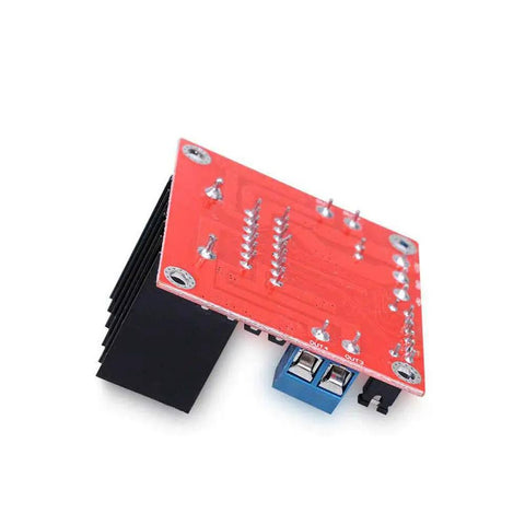 Bottom view of Beefy Stepper Motor Driver Board Module L298N Dual H Bridge DC Motor Controller Arduino Compatible with heat sink visible