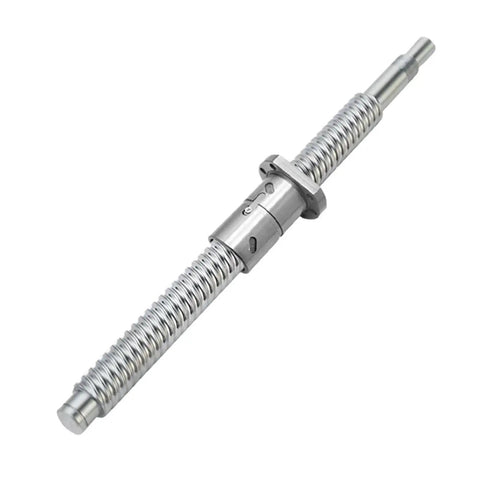 Heavy Duty Ballscrew Assortment Set With Nuts And Threaded Ends For CNC Routers And 3D Printers, silver threaded rod with locking nut.