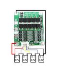 Straight Up Badass 14.8V 4S BMS Protection Board For 18650 Lithium Batteries, size 56x48x4mm with wiring connections.