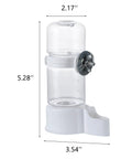 Automatic Bird Water Dispenser And No Stress Parrot Cage Bottle, Clear Pvc Feeder marked for quick liquid checks, 140 ml, size with dimensions.