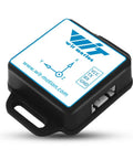 9 Axis Vibration Inclinometer Sensor With Acceleration Gyro Angle And Digital Compass Kalman Filtering For Arduino And Raspberry Pi Precision Tilt For Pitch Roll And Yaw With 0.05 Degree Static XY Accuracy And 0.1 Degree Dynamic Range 0.2-200 Hz black sensor module, angled view with VCC TX RX GND