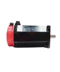 Side view of a three-phase permanent magnet synchronous servo motor with closed-loop precision control for industrial automation.